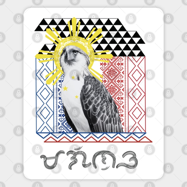 Philippine Eagle / Baybayin word Maginoo (Gentleman) Magnet by Pirma Pinas